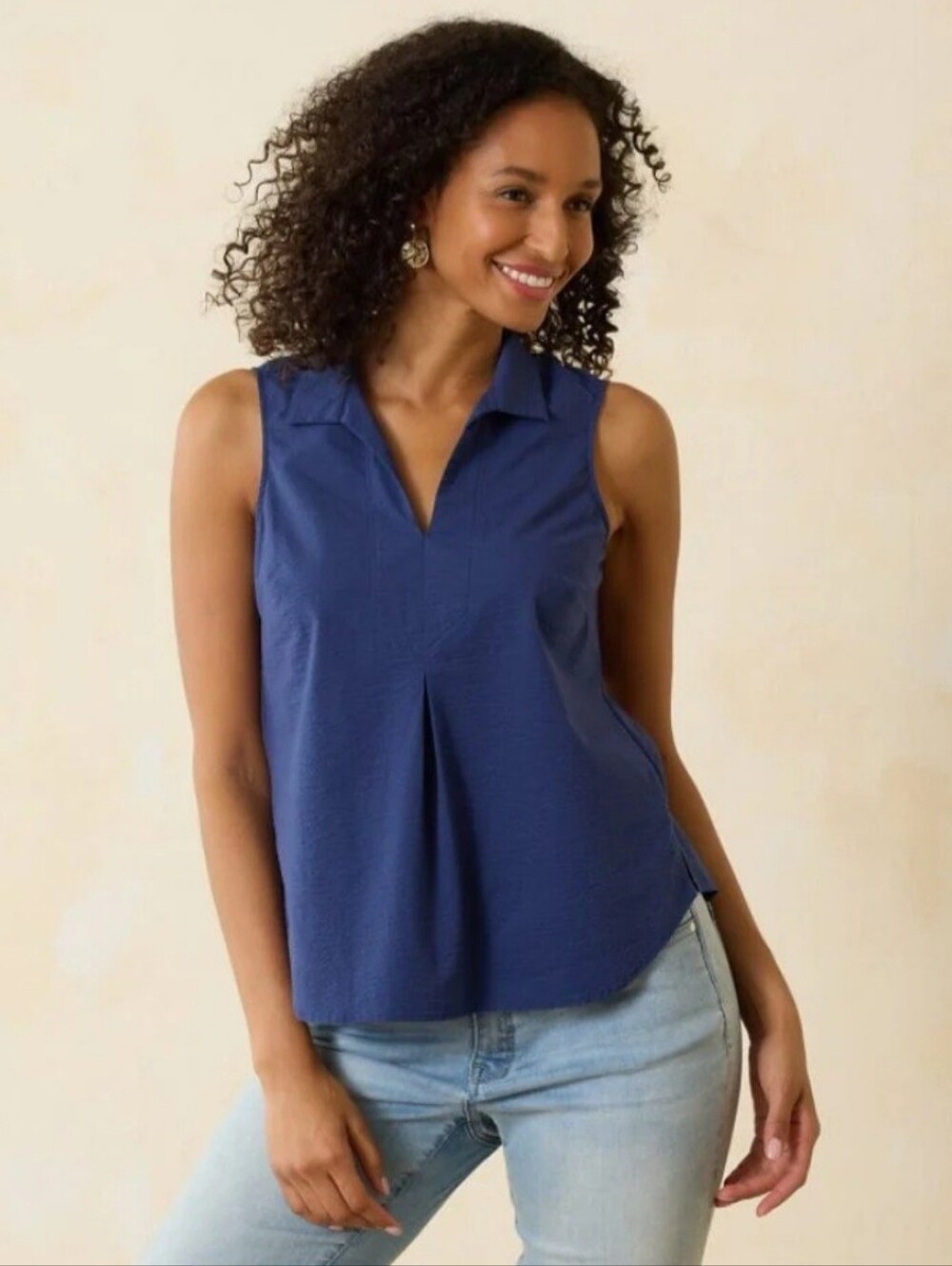 🆕️Tommy Bahama Nova Wave Sleeveless Top Island Navy M